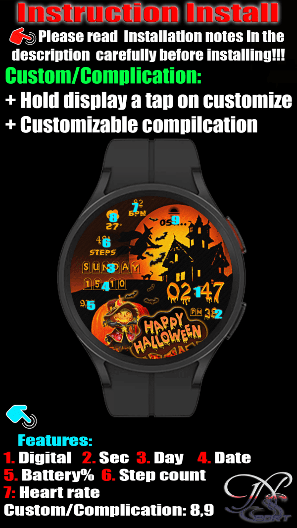 [N-Sport666] Halloween Holiday N-Sport Watch Face - N-Sport Watch Face